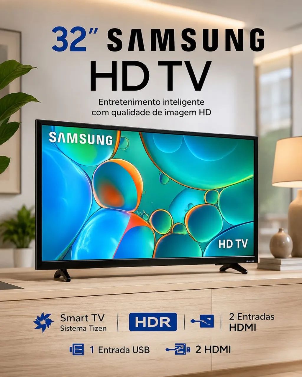 Tv 32" Samsung. Só venda. Zero 