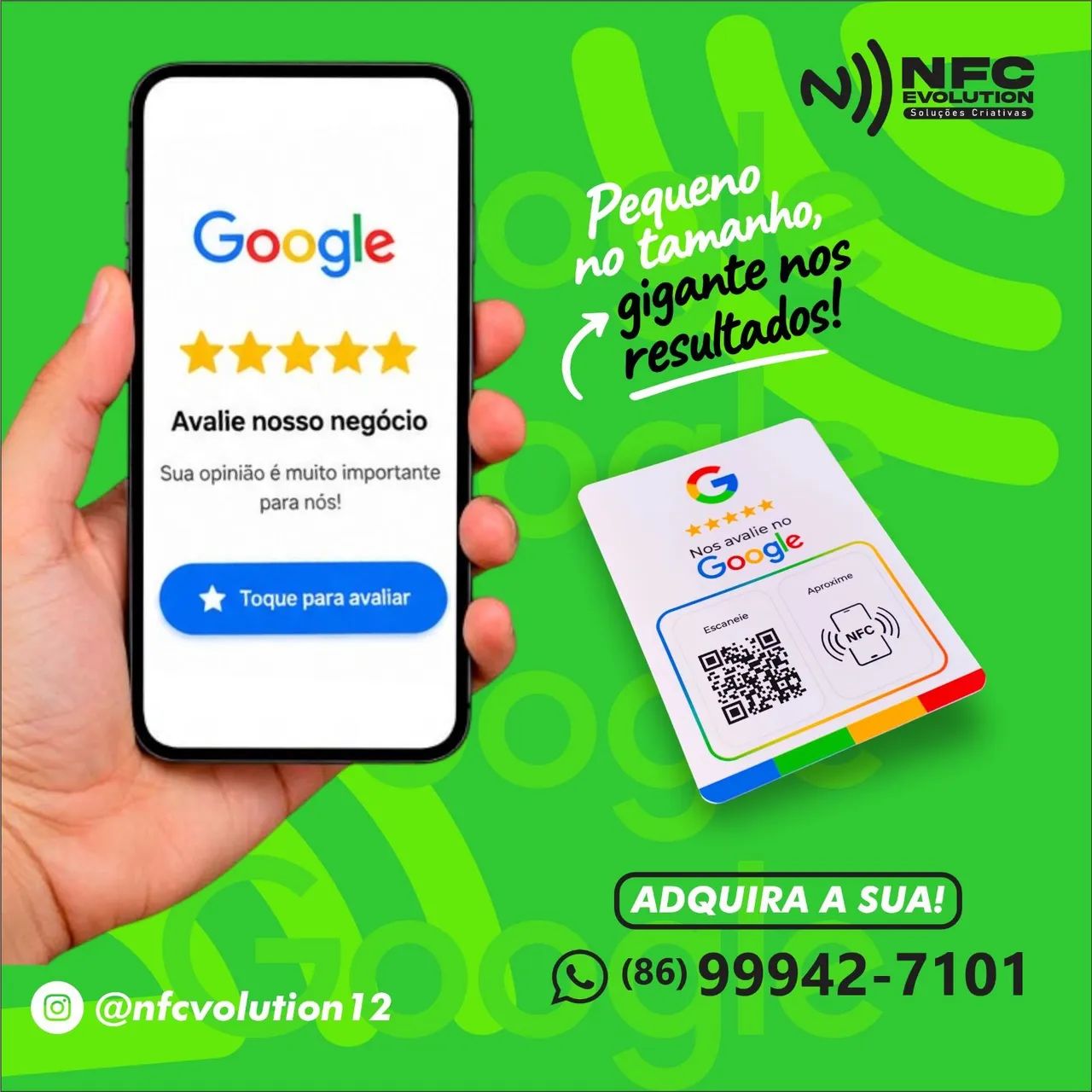 Plaquinhas De Avaliação NFC do google