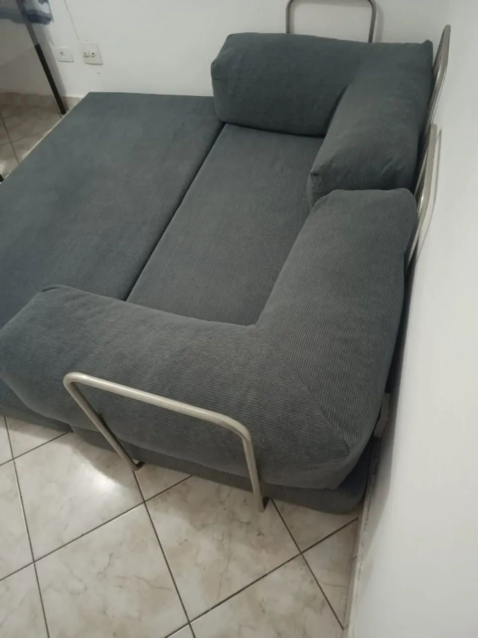 Sofá na caixa sofá cama bloom cinza - Foto 5