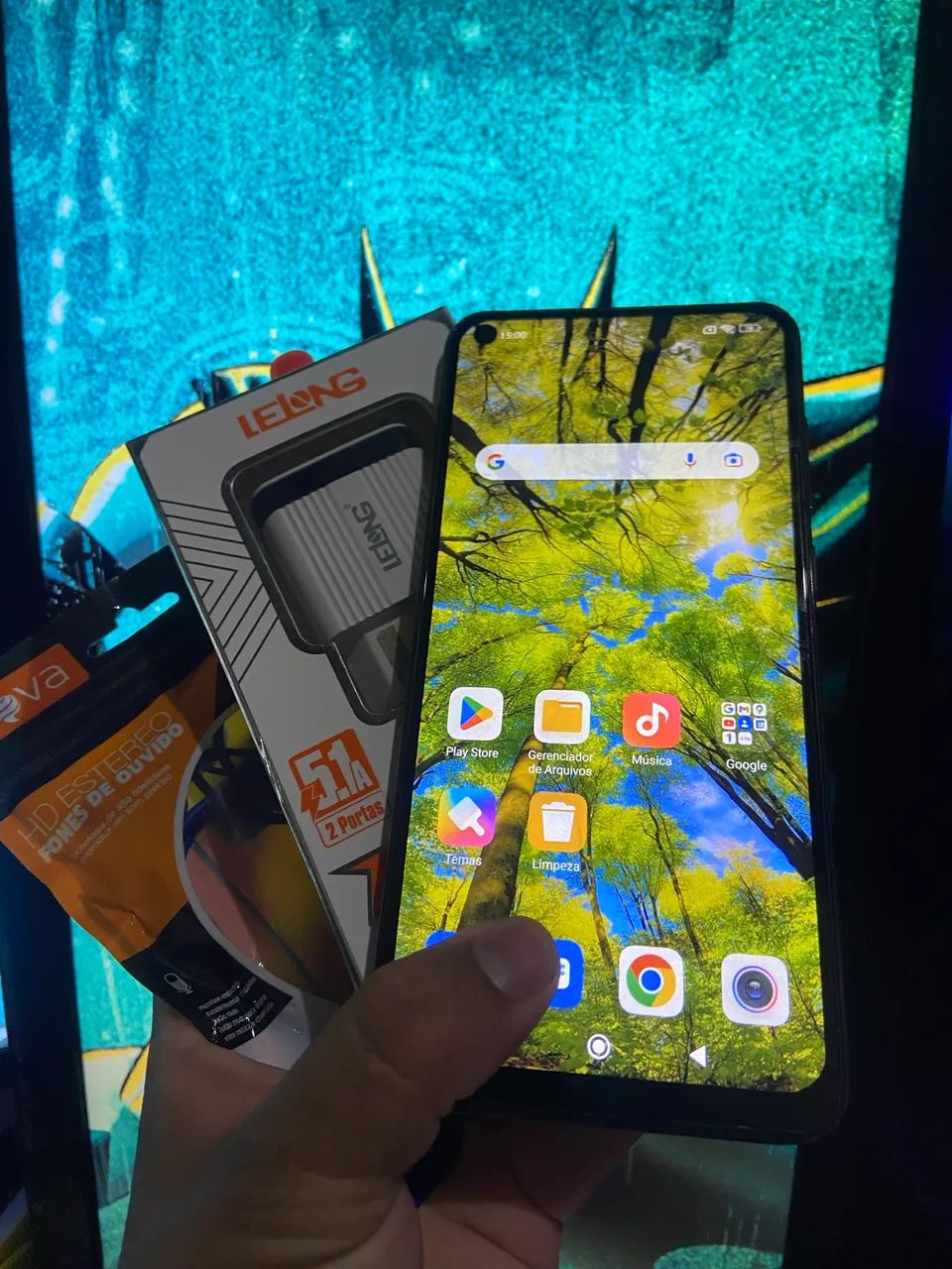 Celular redmi 9 + carregador + fone  - Foto 2