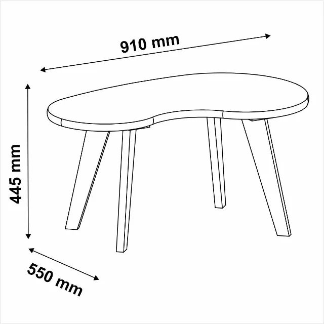 Mesa de Centro Formato Orgânico Cor Off White - Foto 5