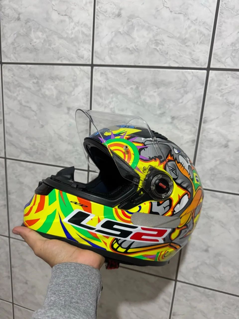Capacete Capacete Ls2 Ff358 Alex Barros Amarelo
