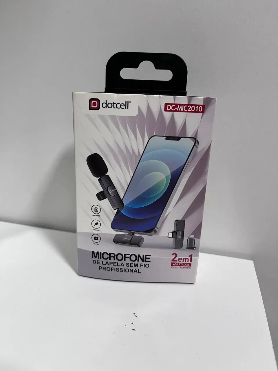 Microfone de lapela sem fio Dotcell - Preto
