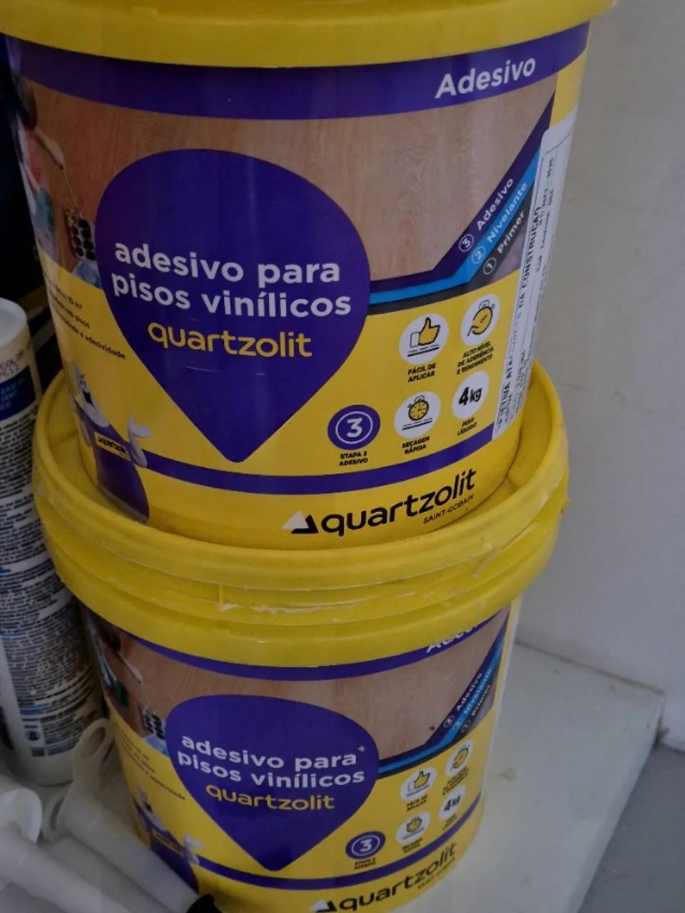 Cola adesivo para piso vinilico quartzolit 4kg