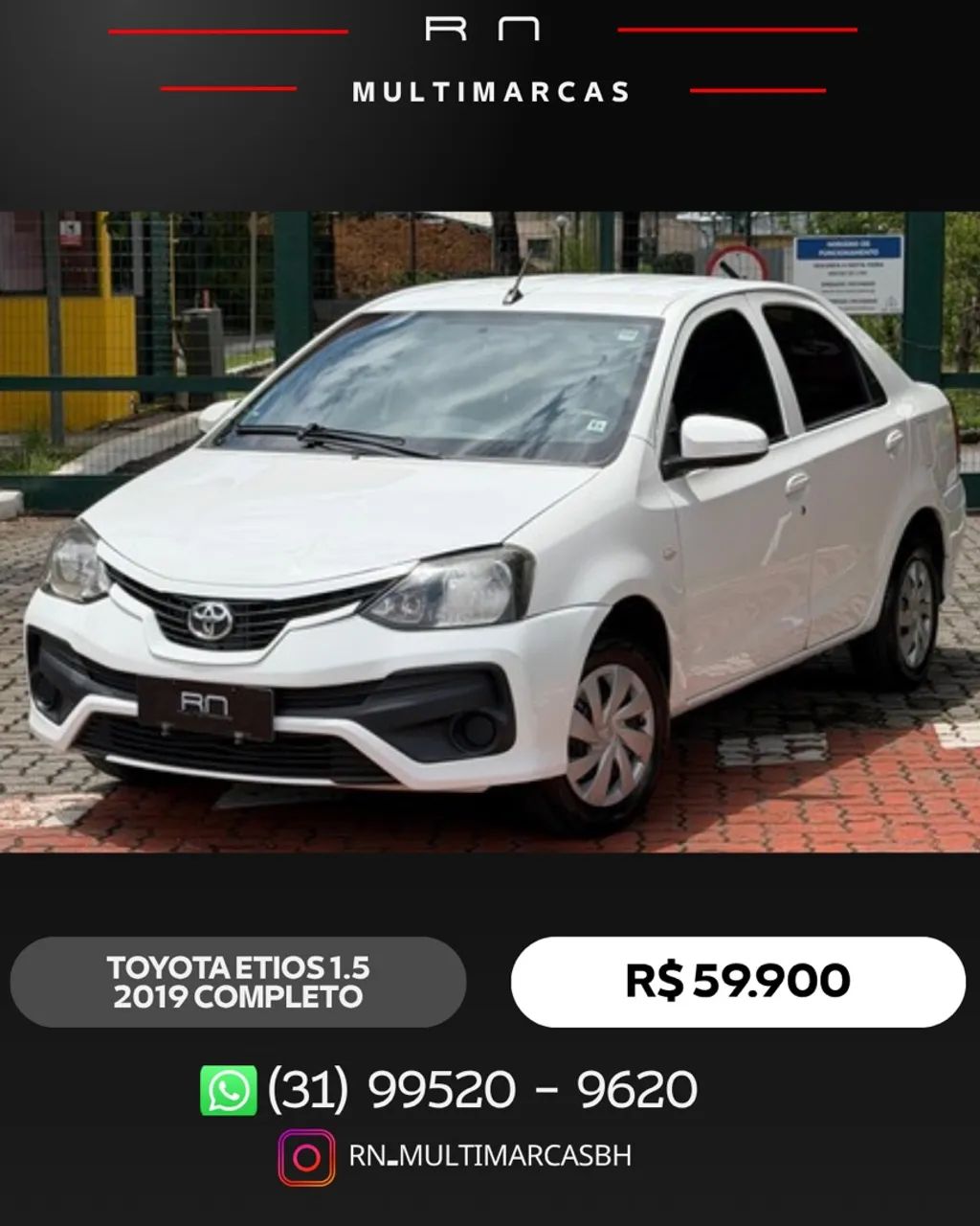 Toyota Etios ETIOS X Sedan 1.5 Flex 16V 4p Mec. 2019
