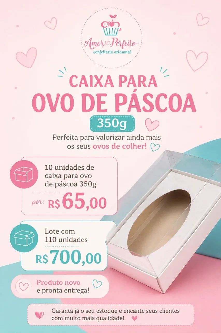 Caixa para Ovos de Páscoa 350g - Foto 3
