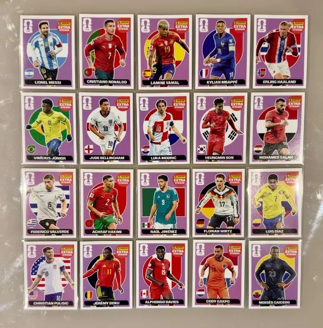 Coleção completa Legends Lilás - Copa 2026 (Original Panini)