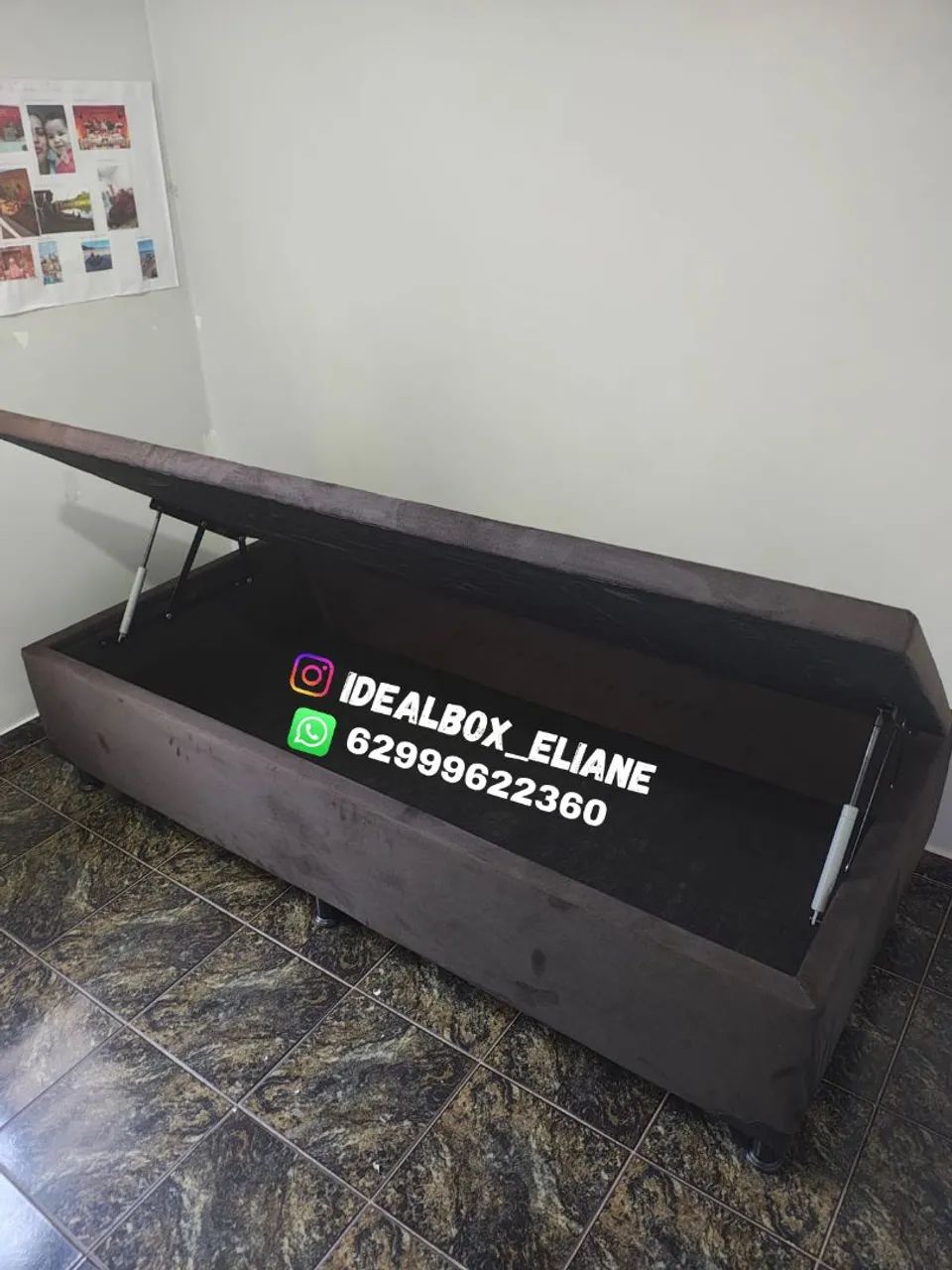 Box baú solteiro 88×188 pistões hidráulicos  - Foto 2