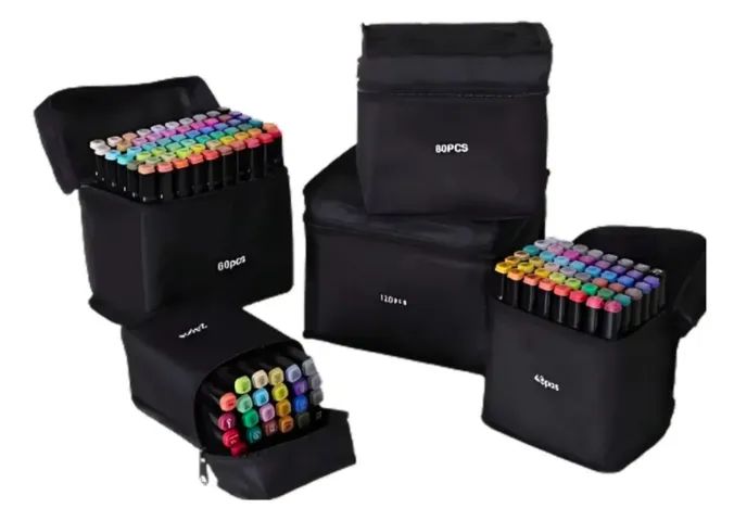 Promoção Conjunto Canetinhas 80 cores com ponta dupla - Foto 5