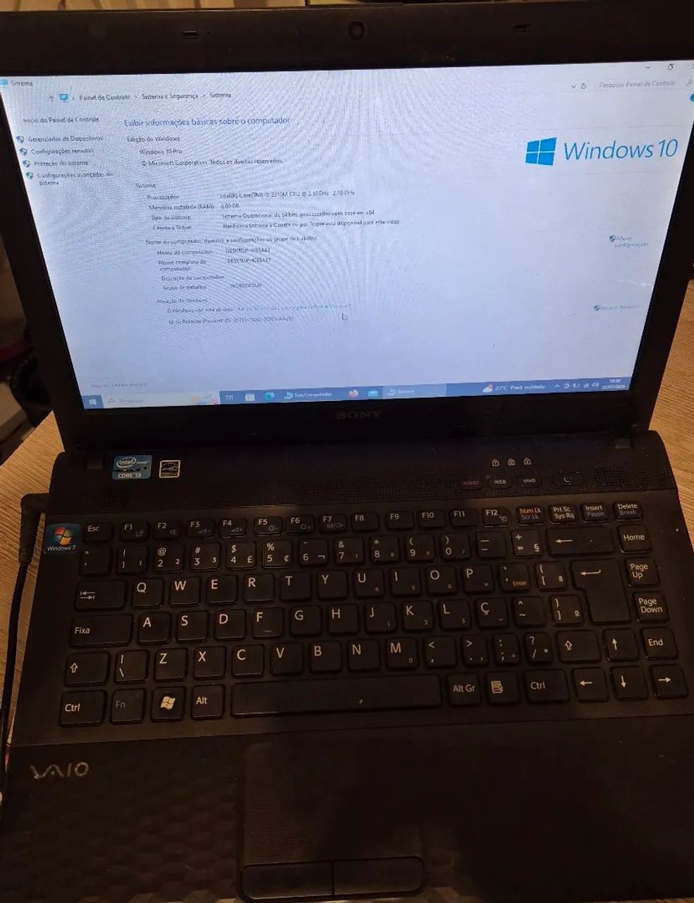 Notebook Sony Vaio I3