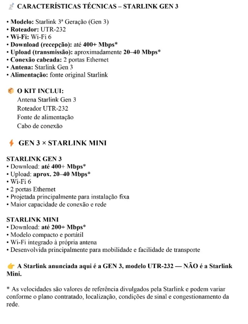 STARLINK GEN 3 COMPLETA - UTR-232 (aceito proposta) - Foto 5