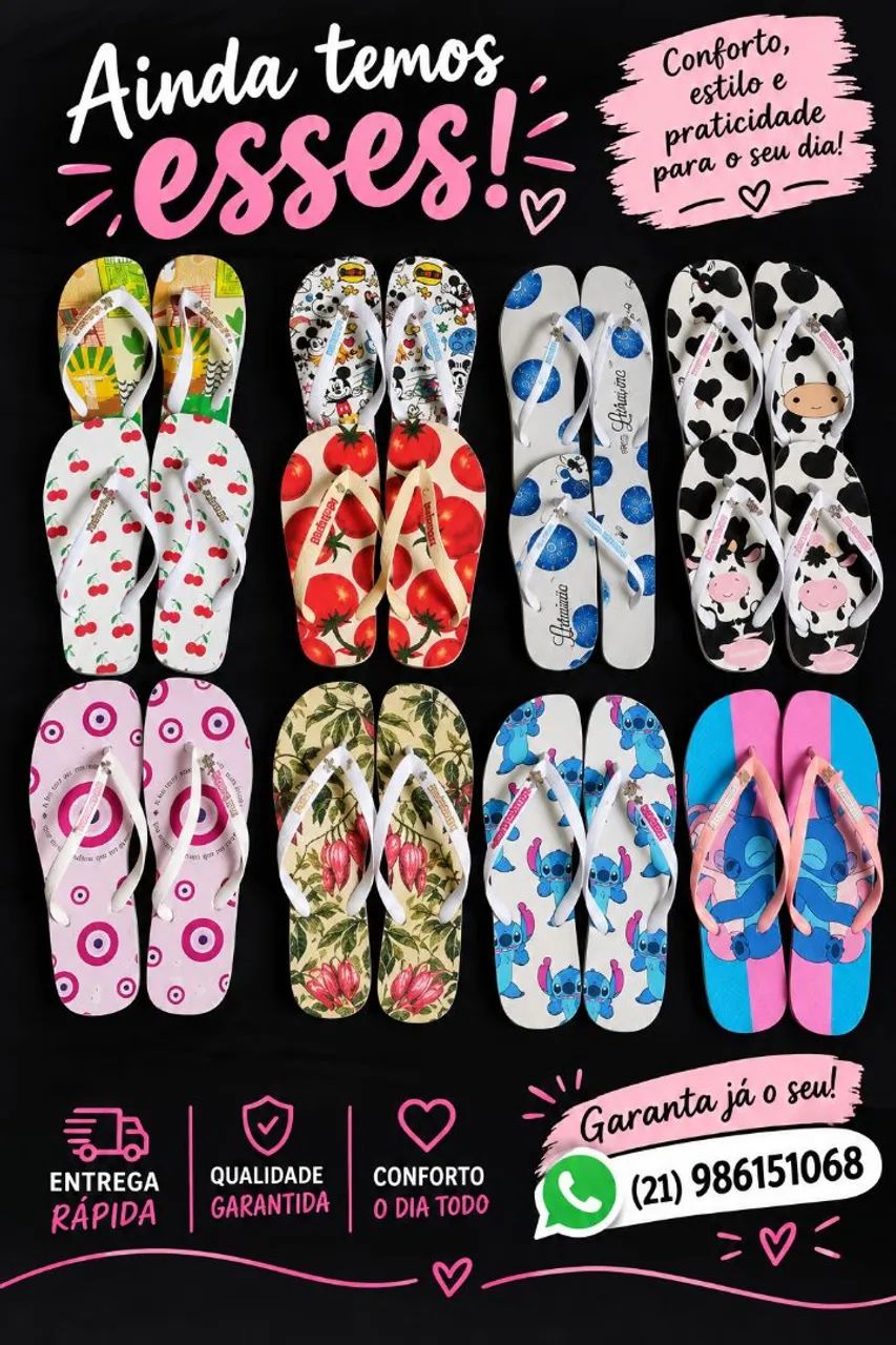 Chinelos personalizados 