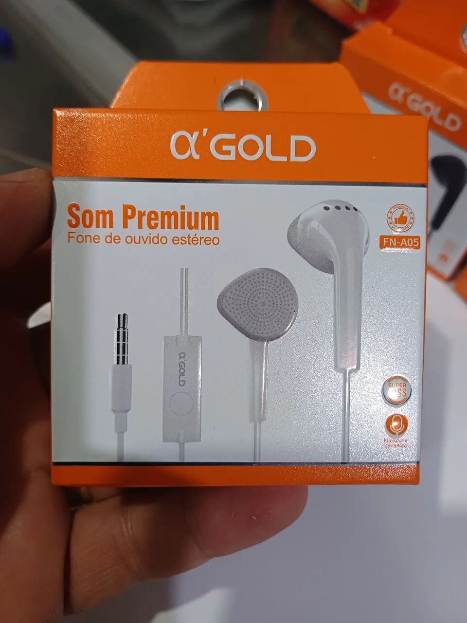 Fones de ouvido branco original da A'Gold  - Foto 2