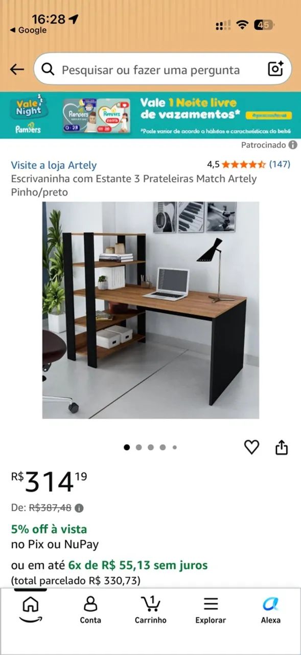 Escrivaninha com Estante - Foto 3