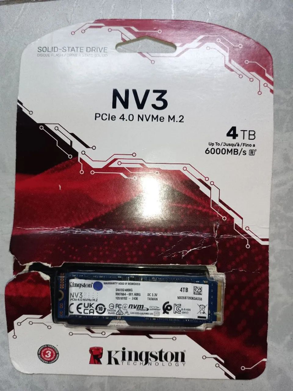 SSD nvme 4tb Kingston NV3 PCIe 4.0 PC note e PS5