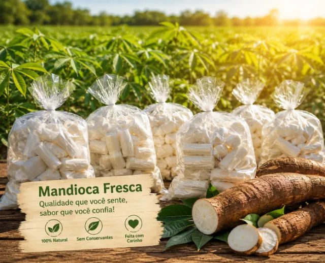 *MANDIOCA AMARELA DESCASCADA PCT 10KGS*
