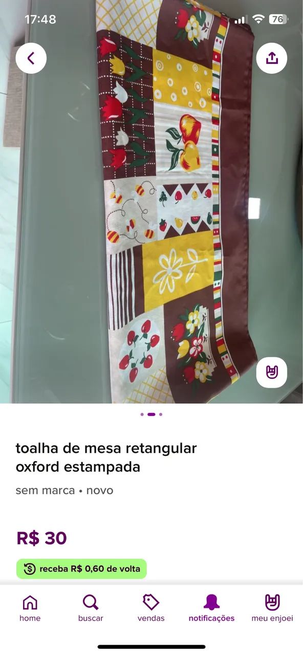 Toalha de mesa retangular em tecido Oxford , 2,00 x 1,50  nova - Foto 3
