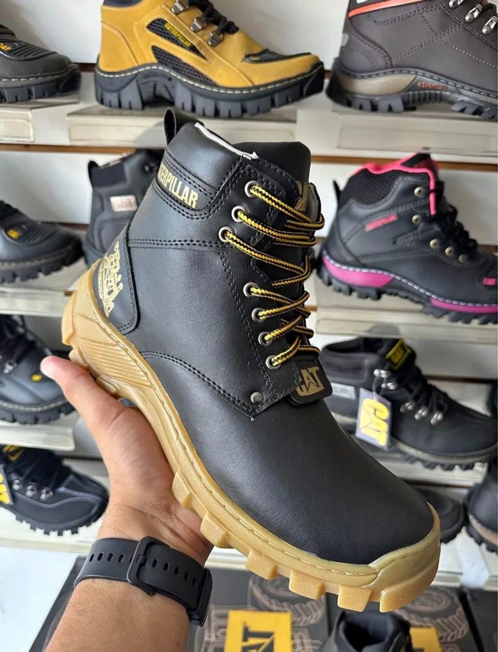 Bota Caterpillar Preta Luxo 