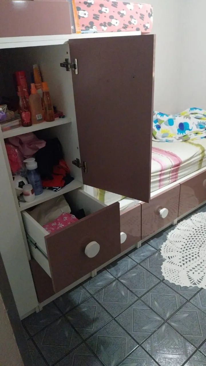 Beliche com Guarda-Roupa Integrado + 2 Colchões - Foto 5