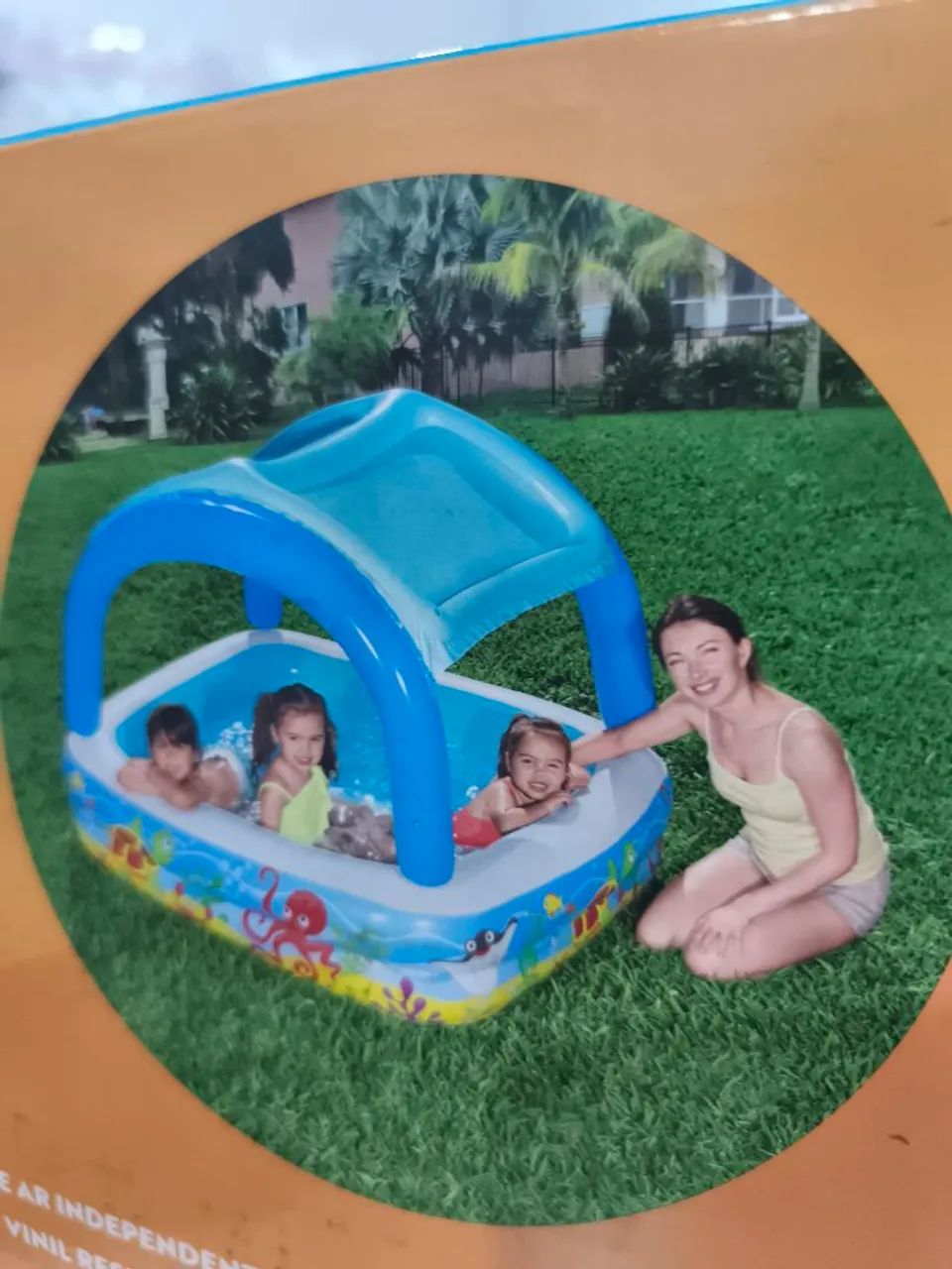 Piscina inflável com cobertura  - Foto 4