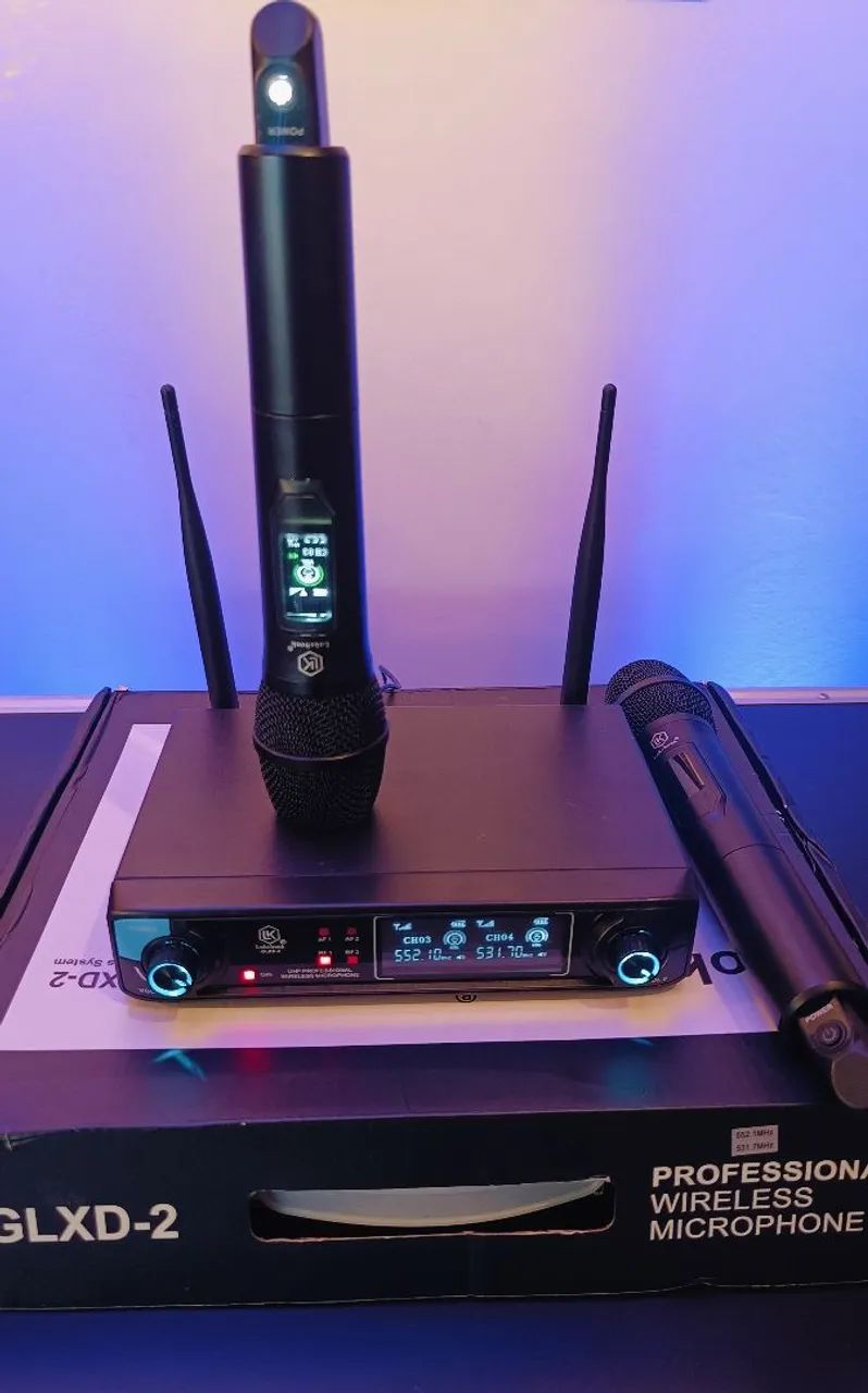 Microfone Duplo Sem Fio Lokchonk GLXD-2 (Promoção) - Foto 4