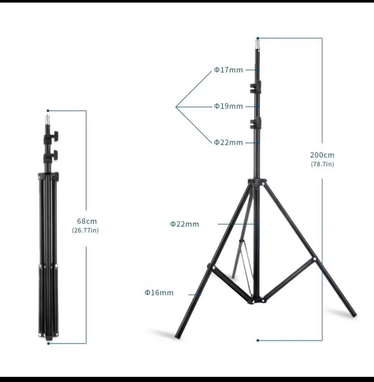 Softbox 50x70cm Com Bocal Para 4 Lâmpadas + Tripé 2m - Foto 5