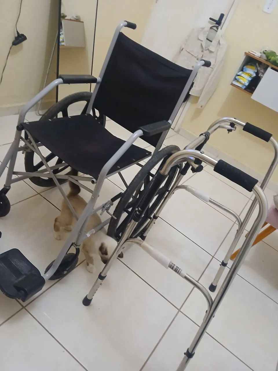Vendo cadeira rodas e andador