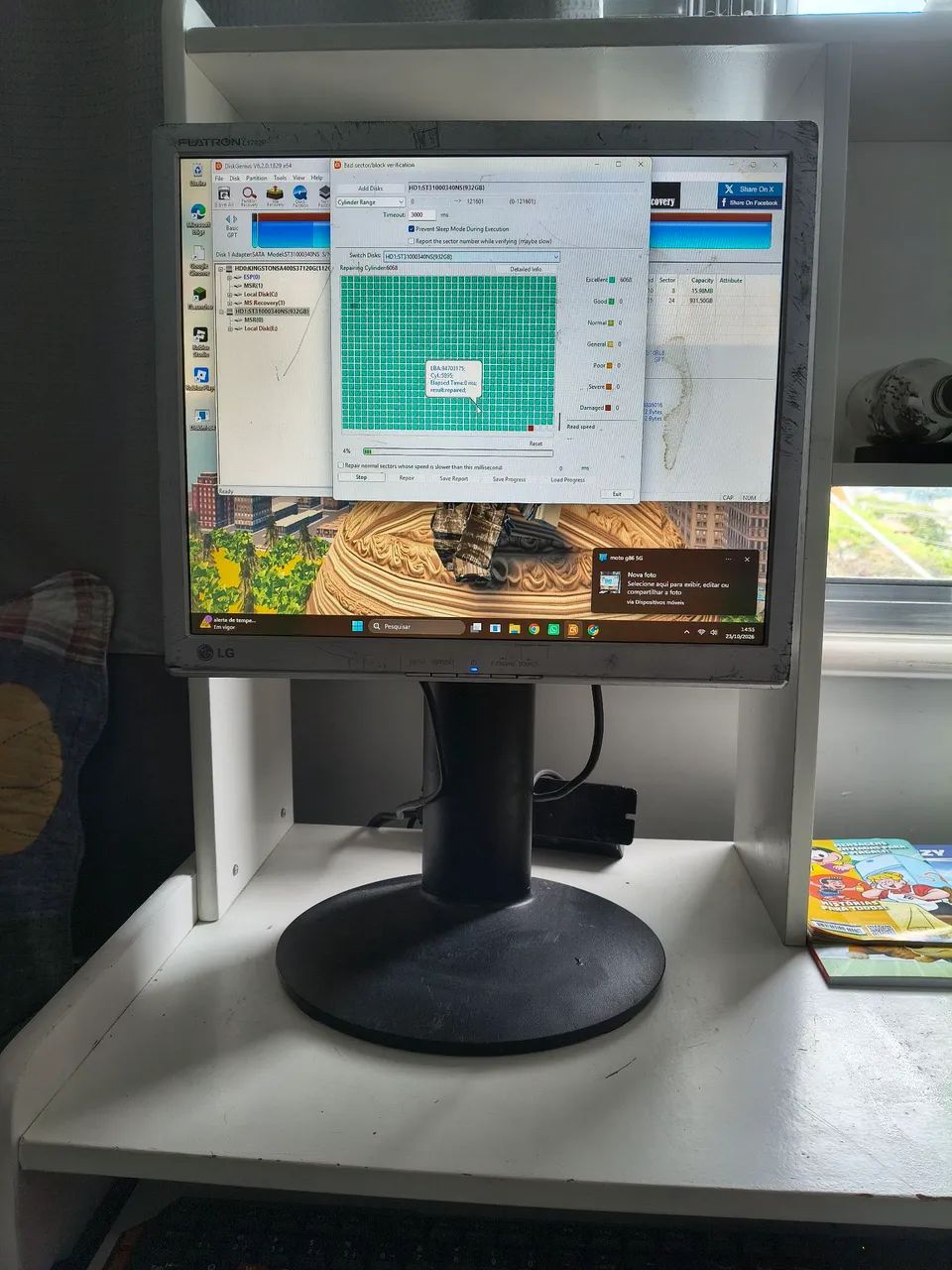 Monitor LG Flatron 17" LCD - Com Cabos e Ajuste de Altura/Giro - Foto 2