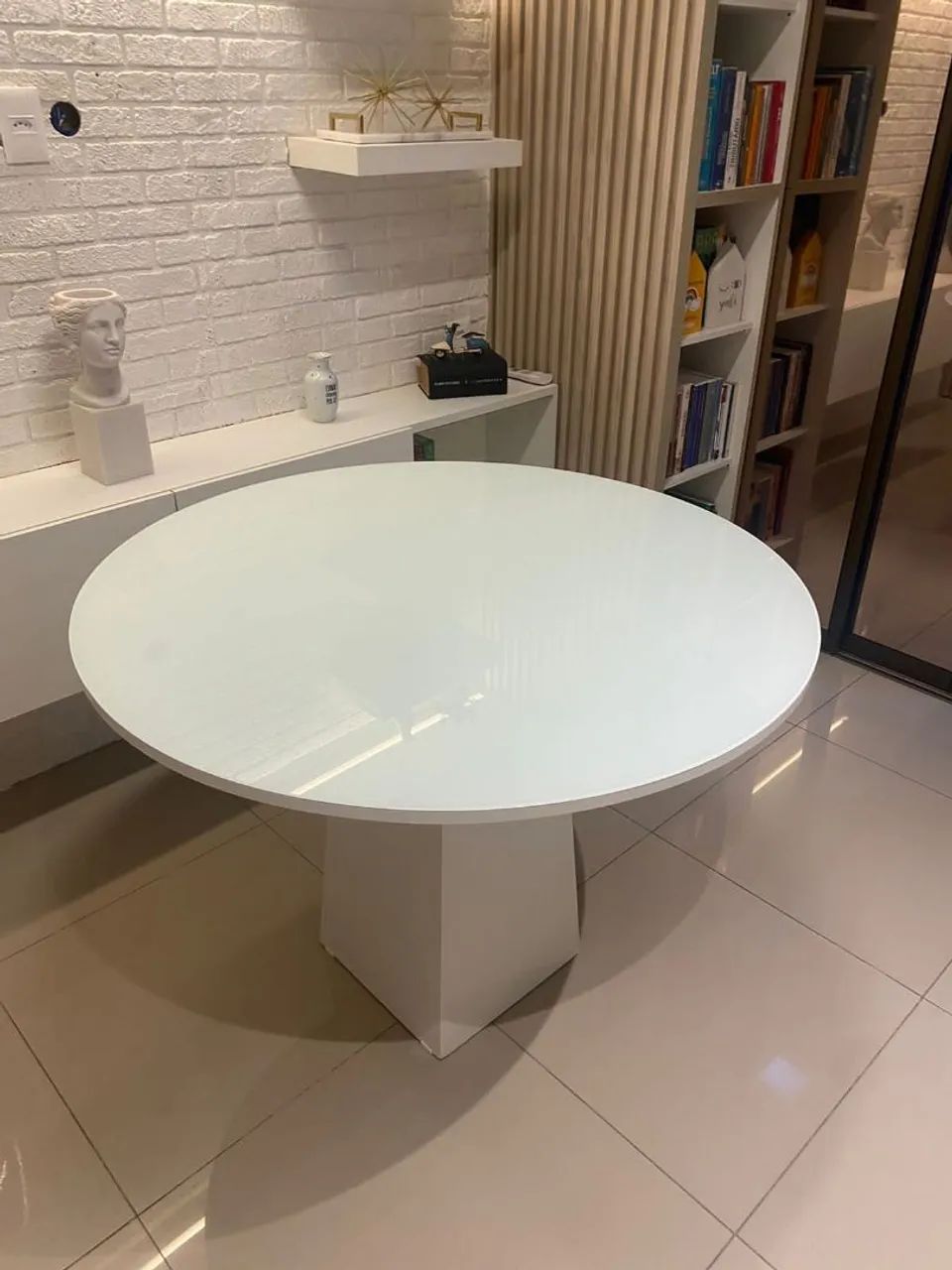 Mesa de Jantar Luxo com Vidro Laqueado 4mm - Foto 5
