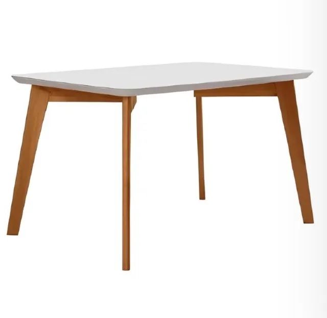 Mesa de Jantar Verona 1,80 m Mel Off White com Vidro - Foto 2