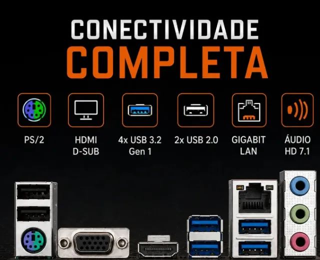 Placa mãe A520M K V2 AM4 Gigabyte, nova, lacrada, com garantia! - Foto 3