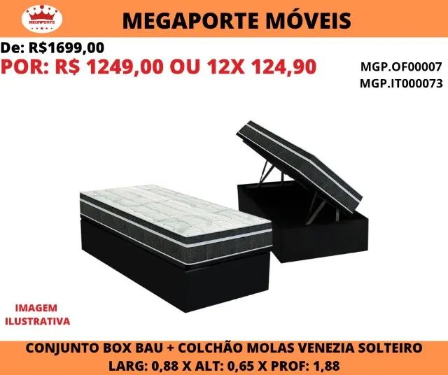 CAMA BOX BAÚ SOLTEIRO
