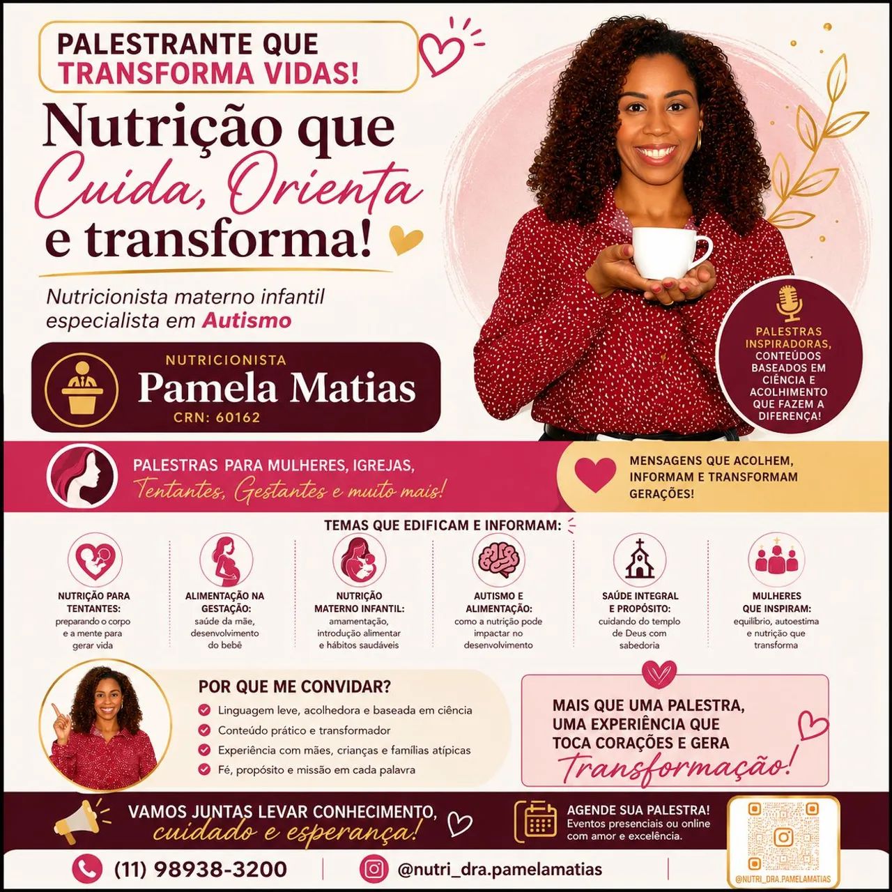 Palestra para igrejas congresso e Eventos Femininos 