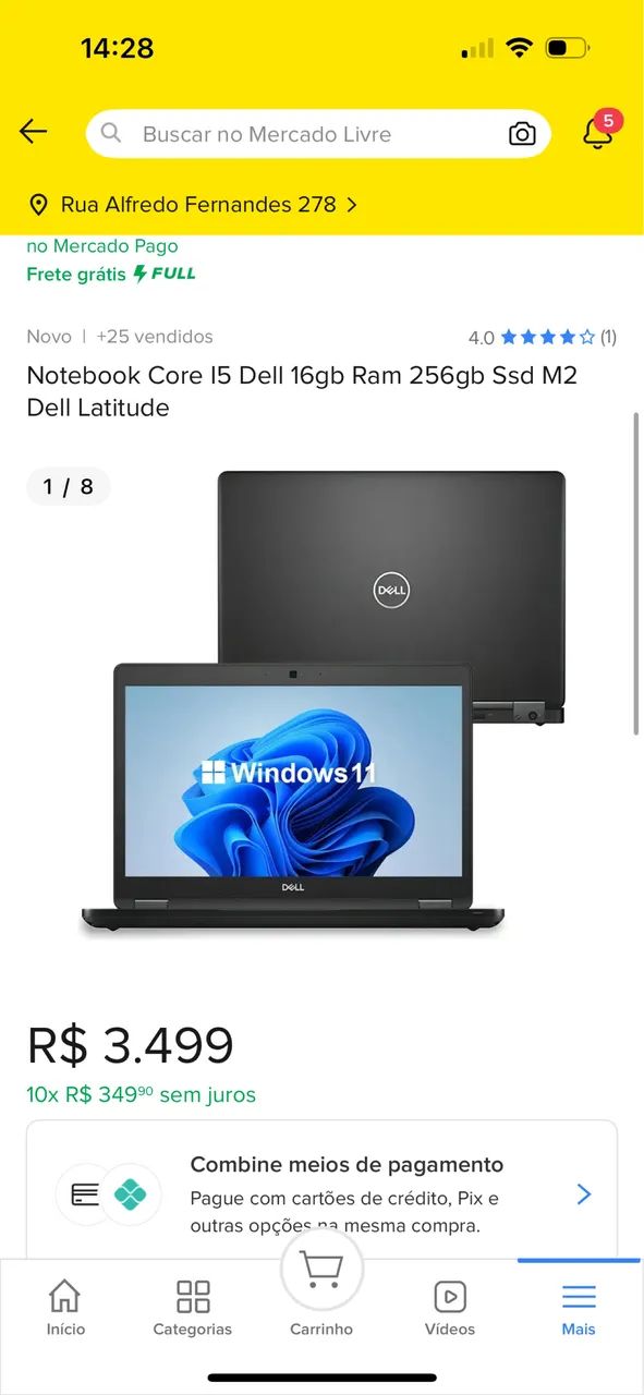 Notebook Core 15 Dell 16gb Ram 256gb - Foto 4