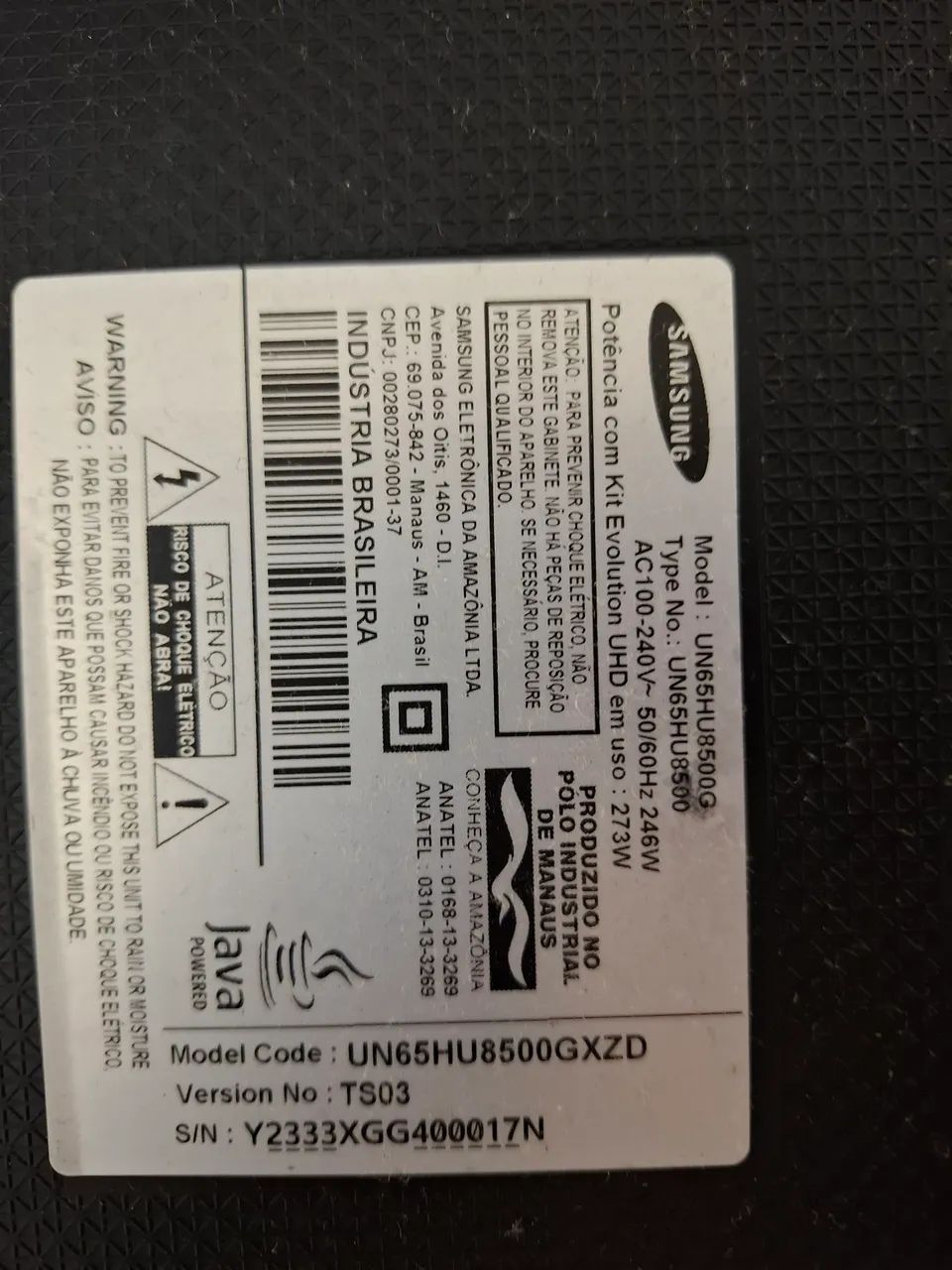Tv 65 samsung com defeito  - Foto 2