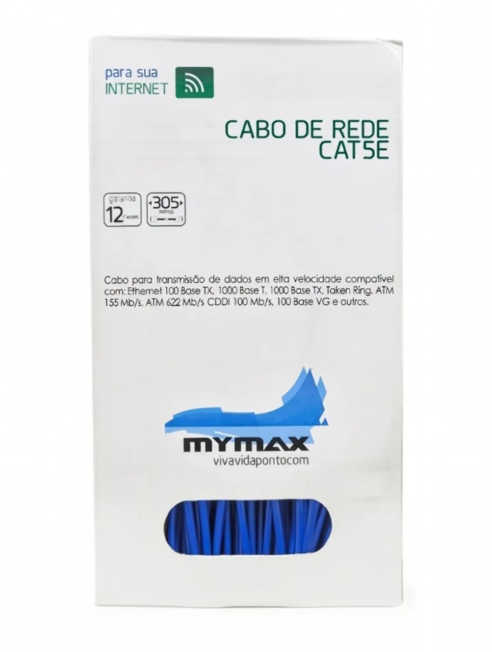Caixa de Cabo de Rede CAT5e MYMAX - 305 metros - Foto 2