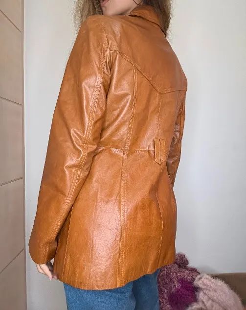 jaqueta blazer de couro legítimo prune made in argentina Tam P - Foto 2