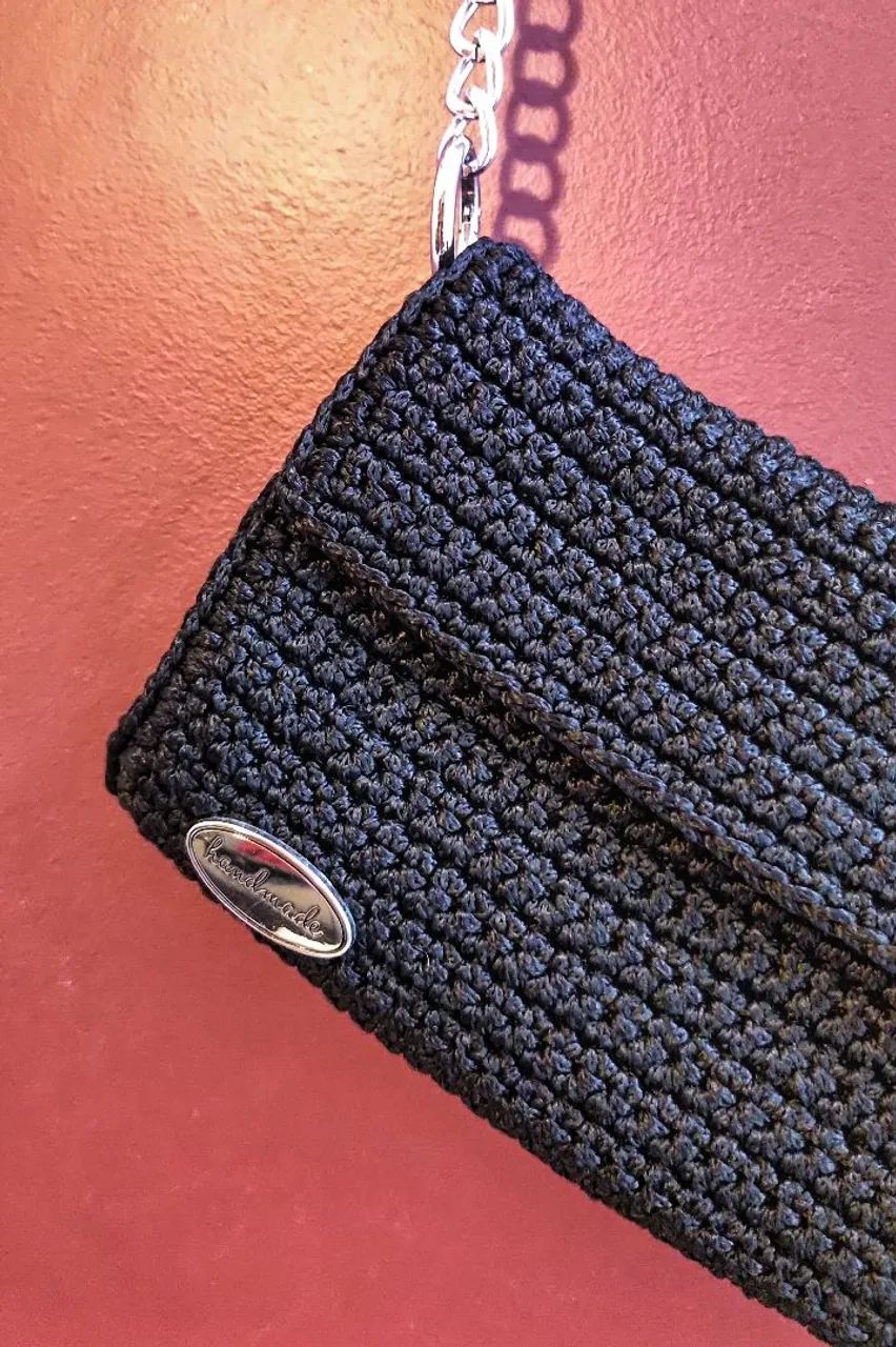 BOLSA ARTESANAL PRETA - Foto 3