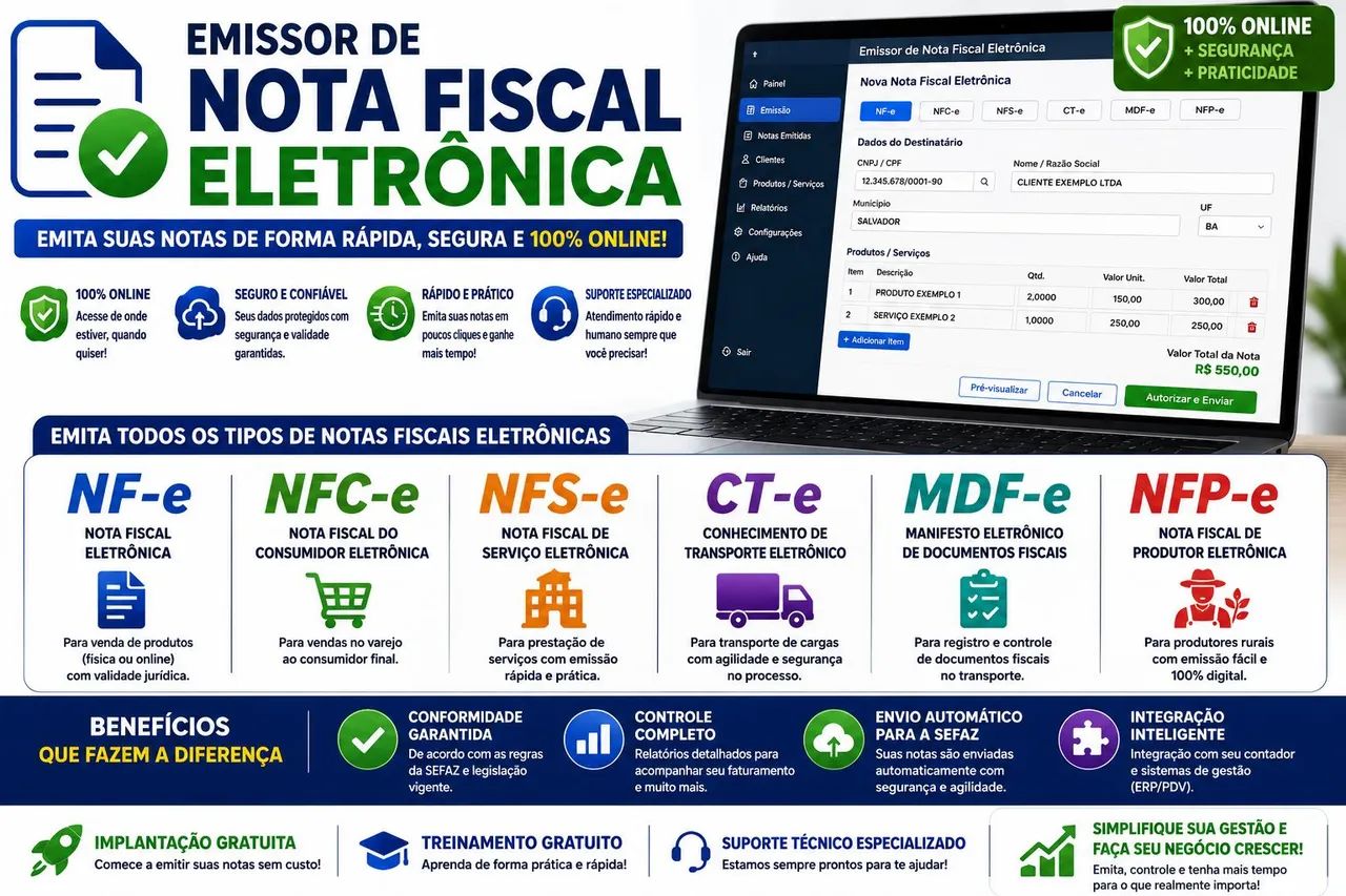 Emissor de Nota Fiscal Eletrônica  - Foto 2
