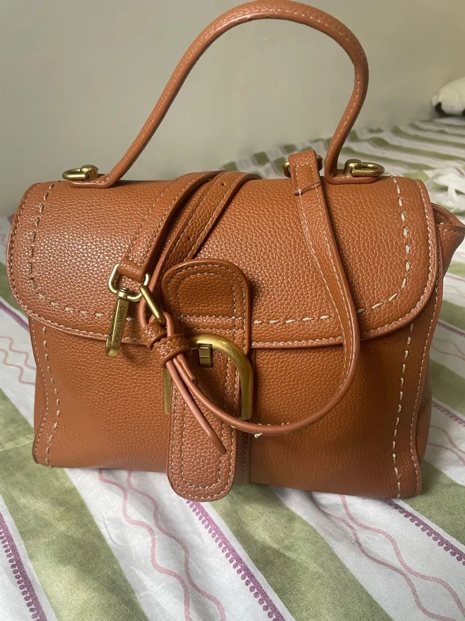 Bolsa Original Constance  cor caramelo - Foto 2