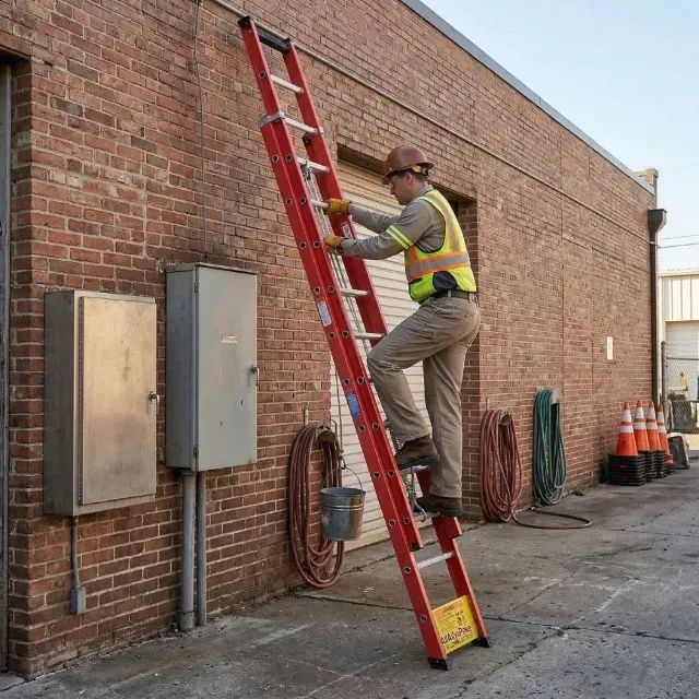 Escada Extensível Profissional Fibra de Vidro 4,25m a 7,25m 170kg Síntese - Foto 2