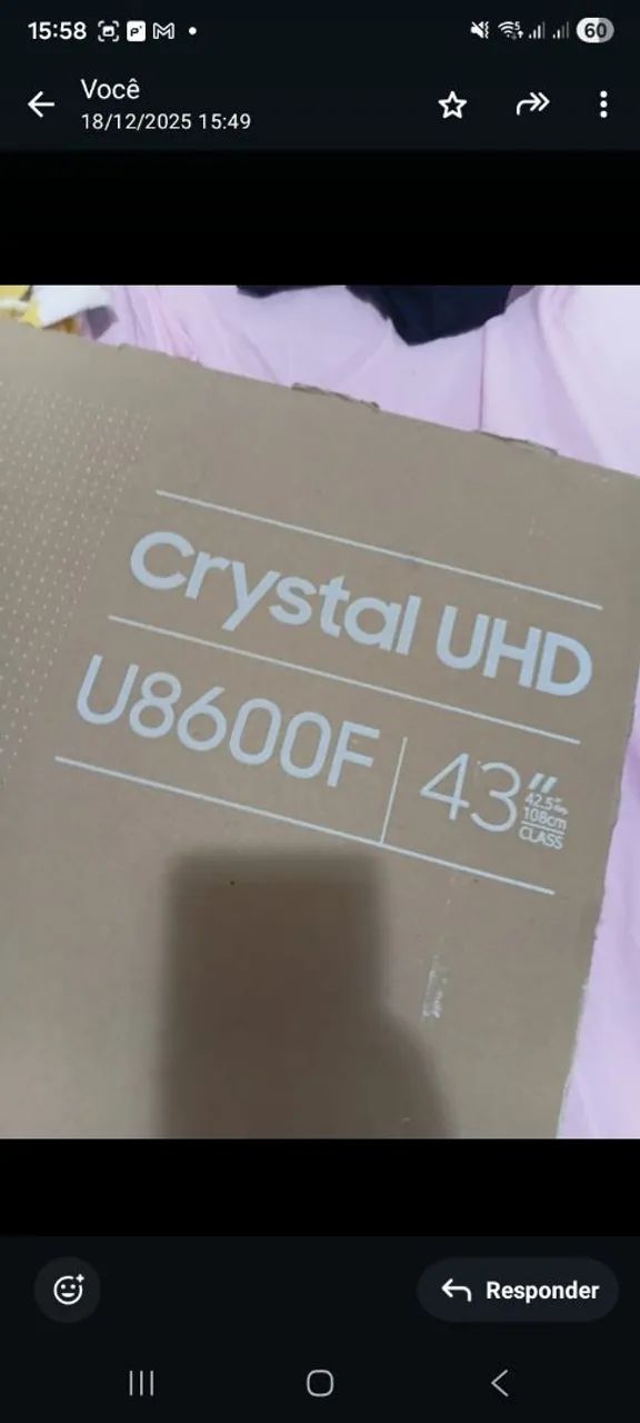 Tv Samsung cristal uhd polegadas 43 4k - Foto 2