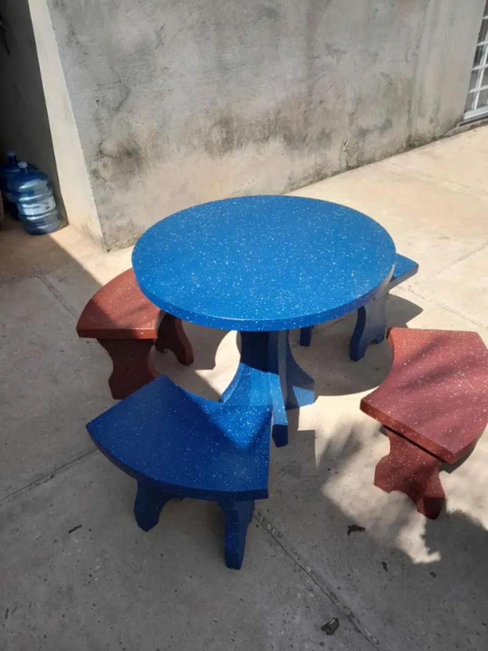 Mesa de concreto, Conjunto mesa e bancos - Foto 3