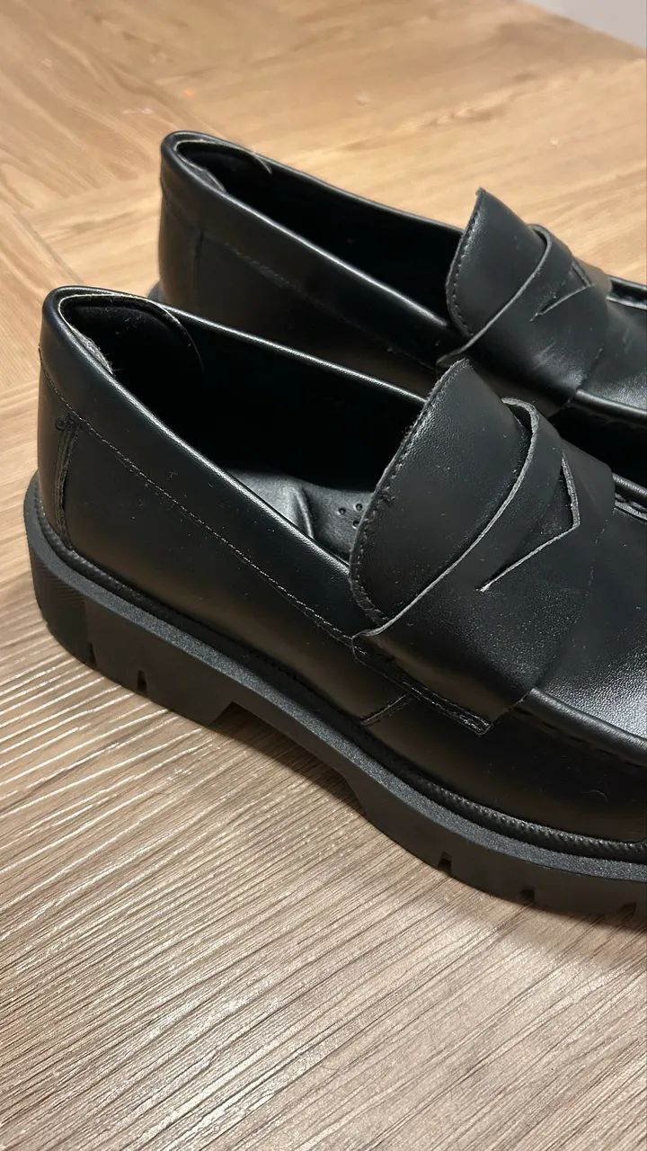 Sapato Loafer em PU com Sola Tratorada - Foto 2