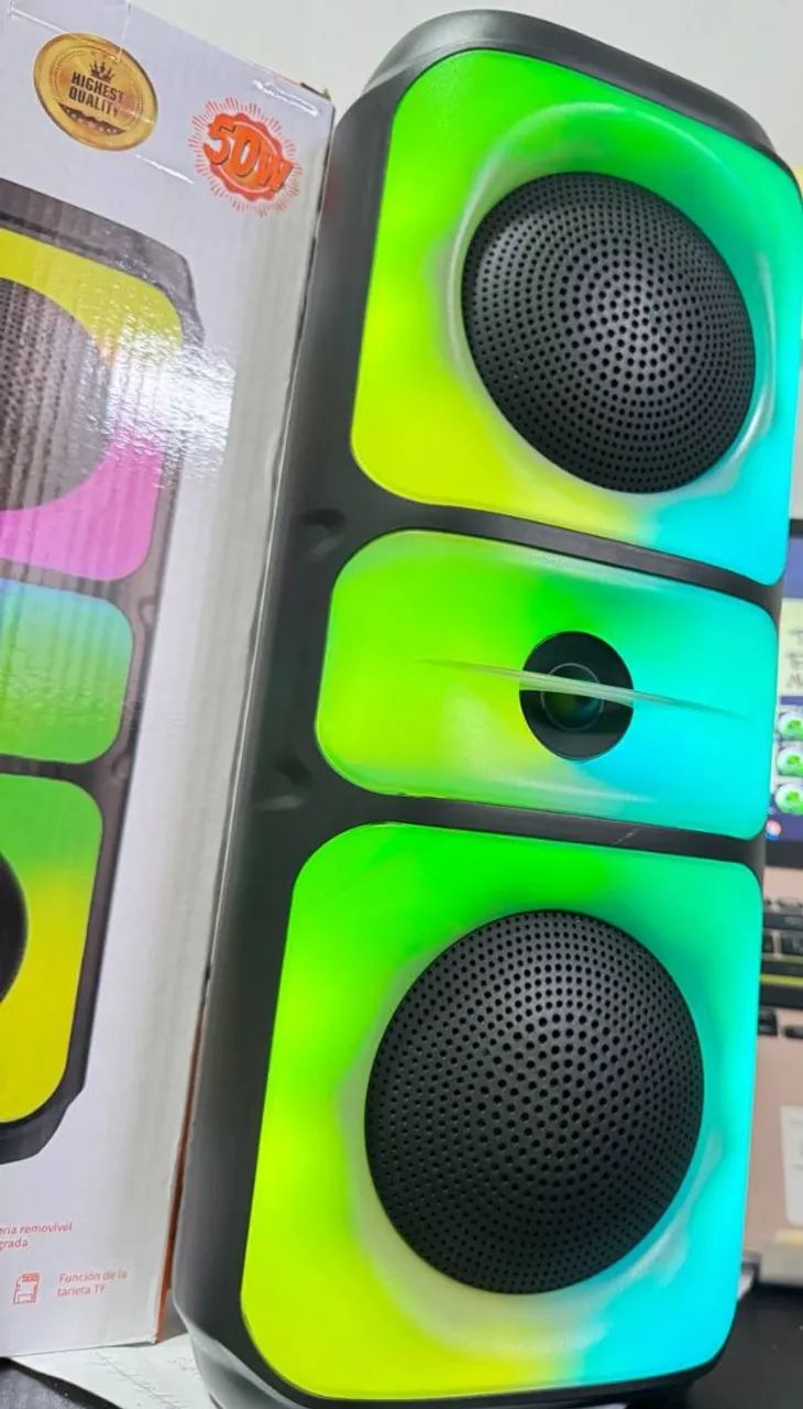 Caixa de som bluetooth original 50w grande - Foto 4