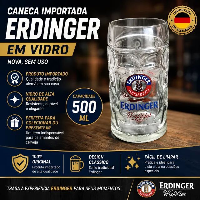 Imperdivel! Caneca Erdinger 500 ML importada