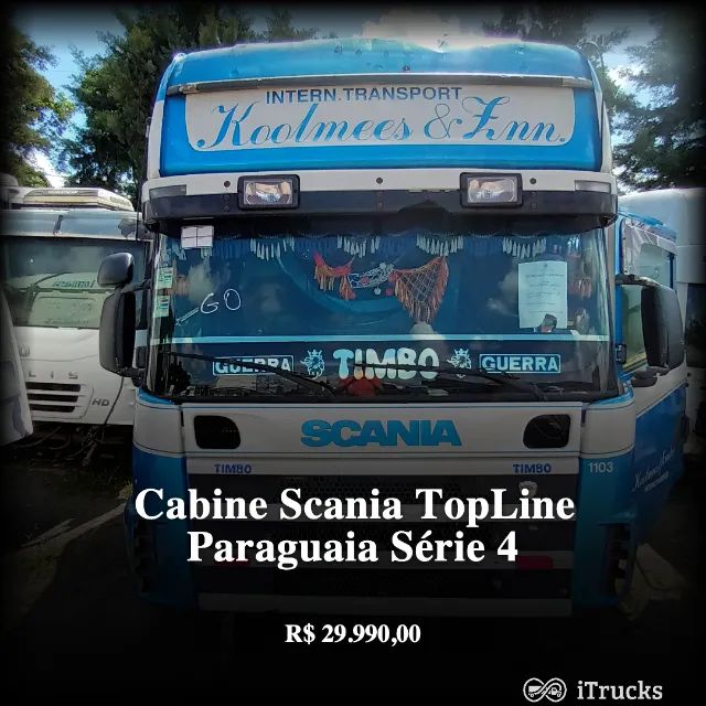 Cabine Scania TopLine Paraguaia Teto Alto Leito Série 4 - Foto 8