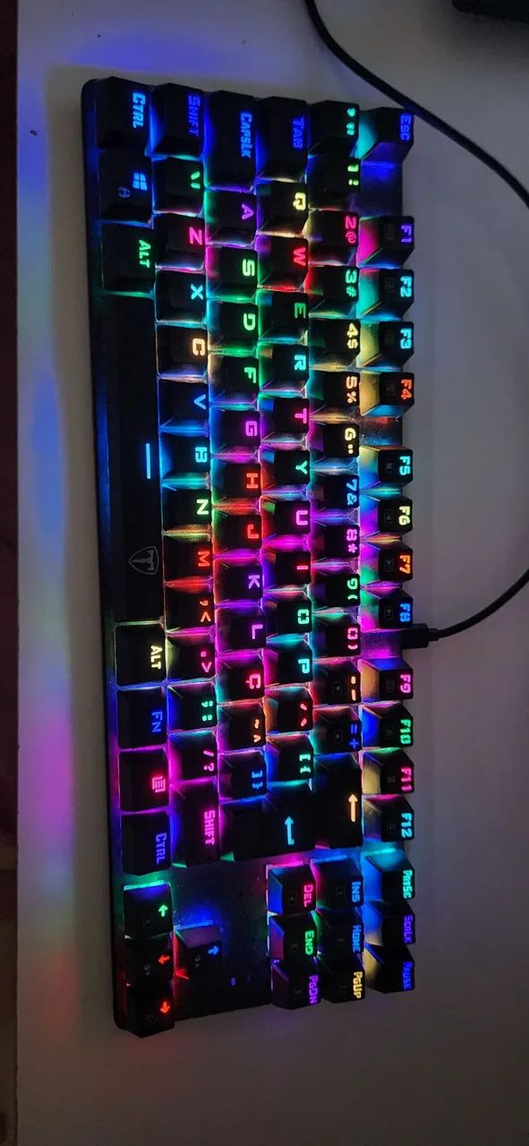 Teclado mecânico T-dagger bora switch marrom+15 switches extras - Foto 2