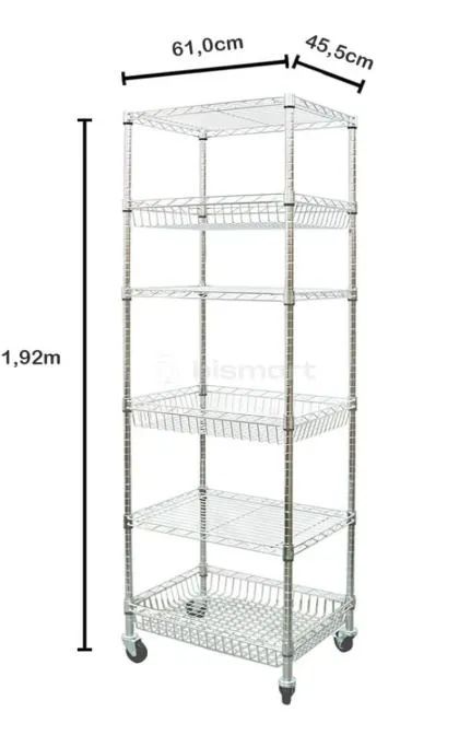Estante de aço inox 
