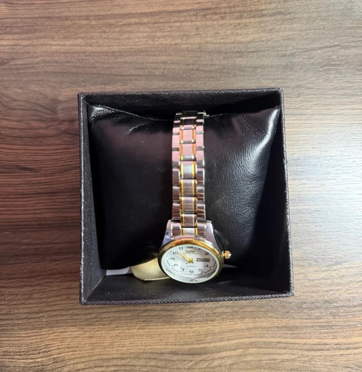 Relógio Elegante OPK Prata e Dourado - Foto 2